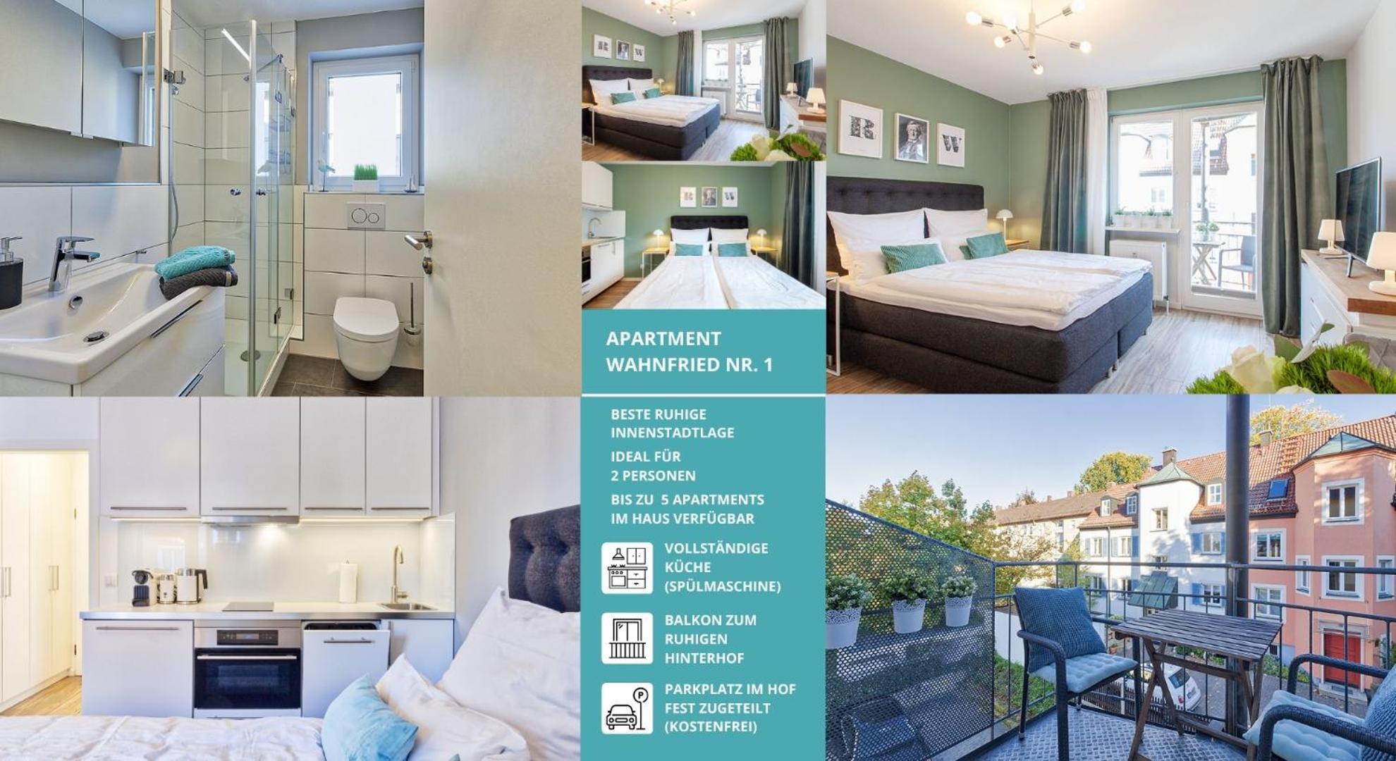 Apt Wahnfried Nr1 - Cityapartment Mit Kueche, Duschbad, Balkon, Parkplatz - Zentral Aber Ruhig Bayreuth Exterior photo